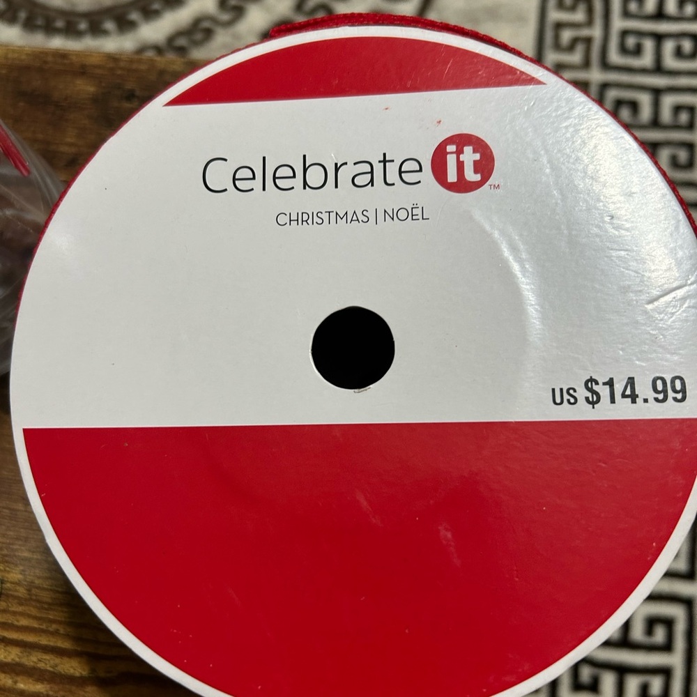 Celebrate It Bold Red Ribbon for Festive Decor